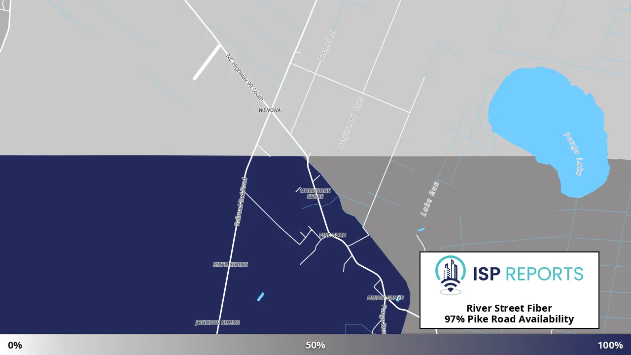 Pike Road, NC map of internet availability