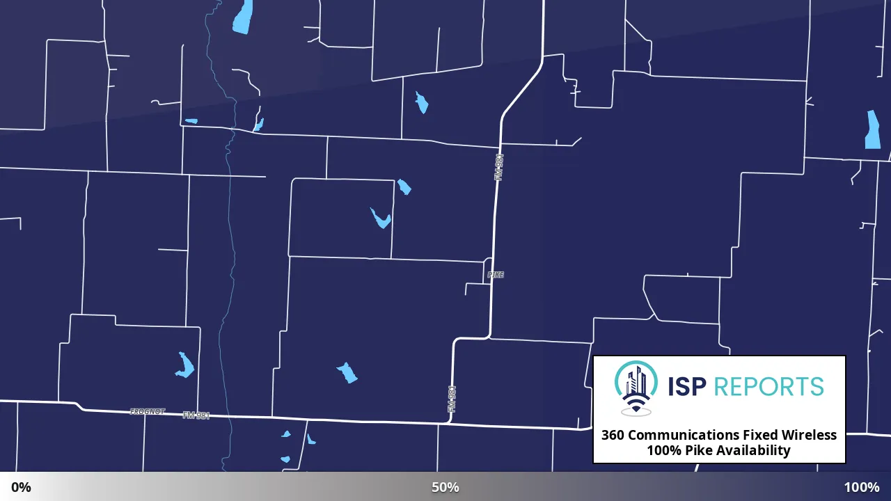 Pike, TX map of internet availability