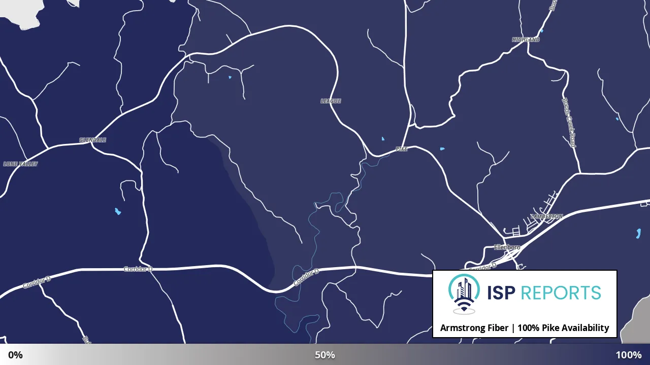 Pike, WV map of internet availability