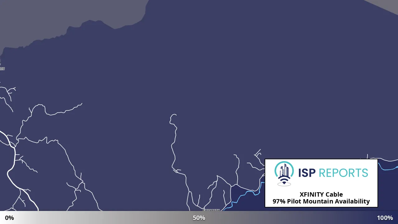 Pilot Mountain, TN map of internet availability
