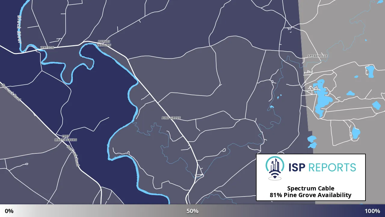 Pine Grove, NY map of internet availability