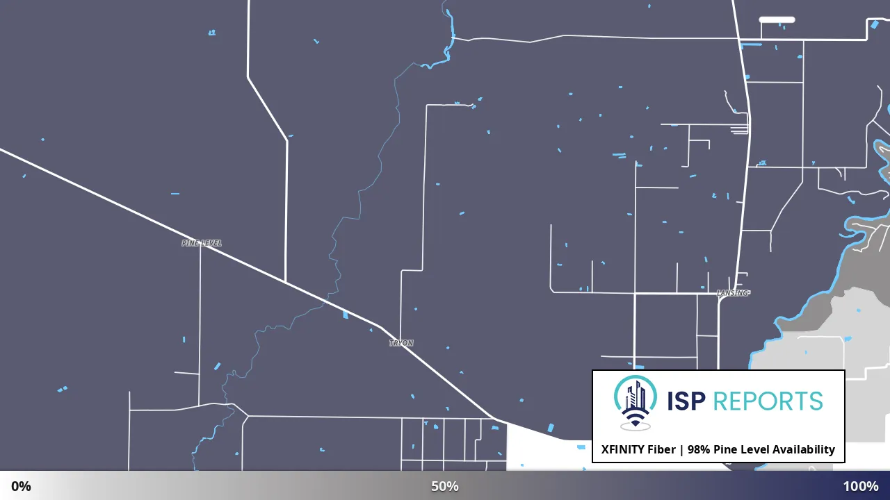 Pine Level, FL map of internet availability