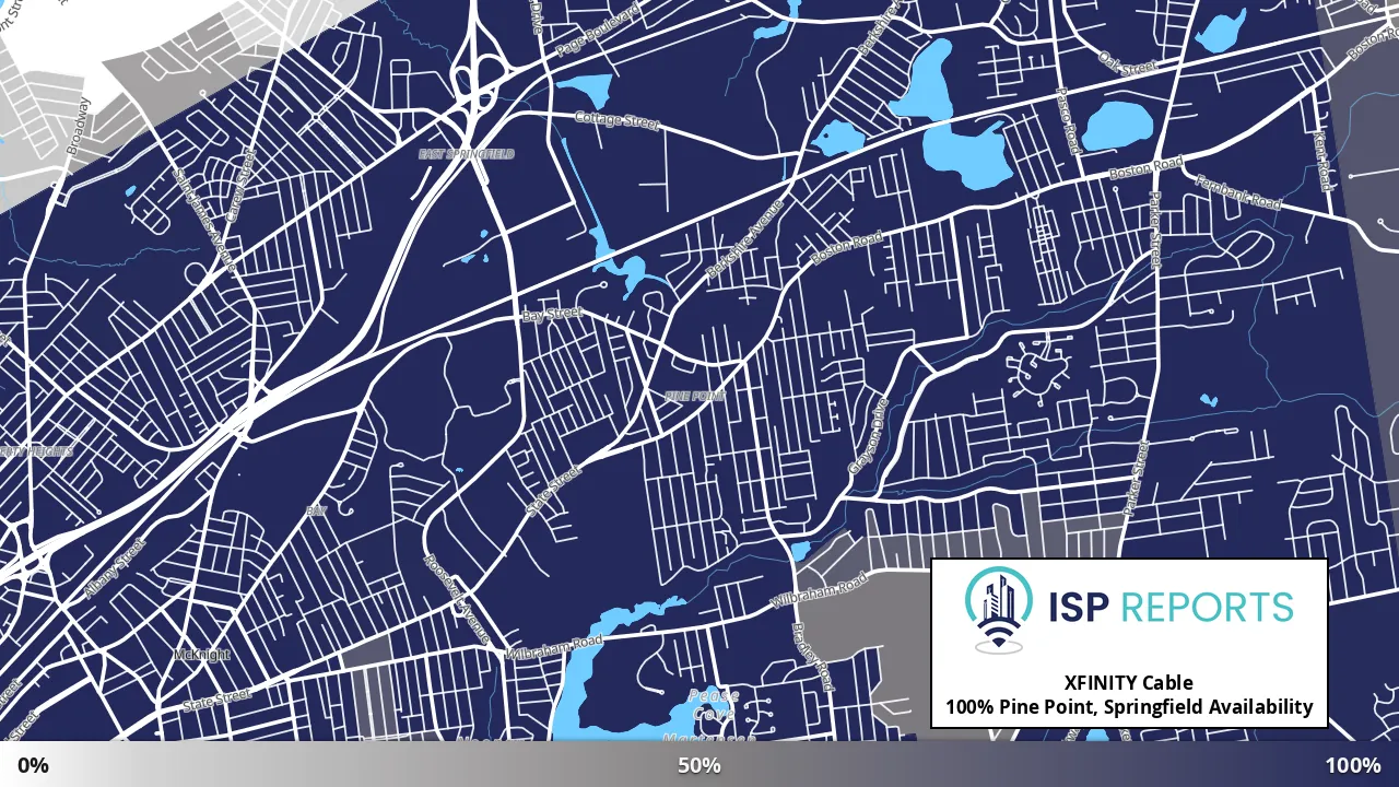 Pine Point, Springfield, MA map of internet availability