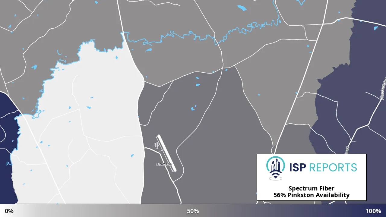 Pinkston, NC map of internet availability