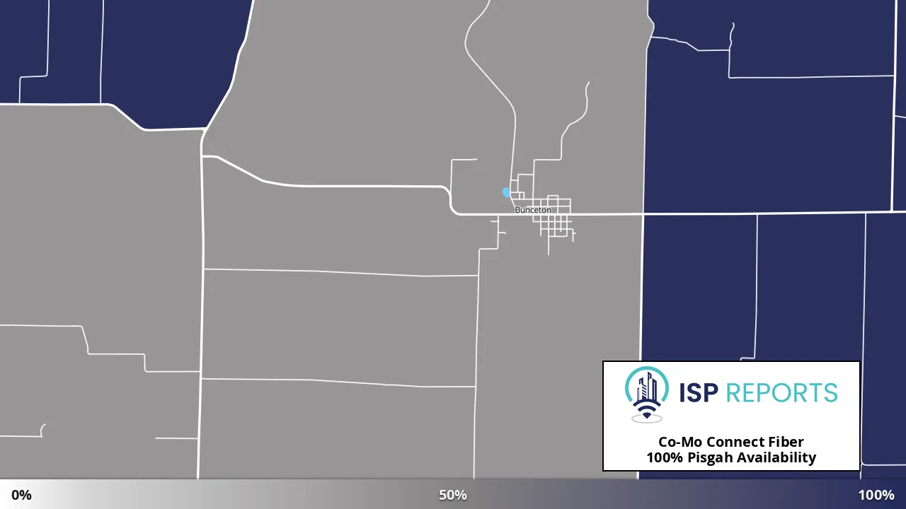 Pisgah, MO map of internet availability