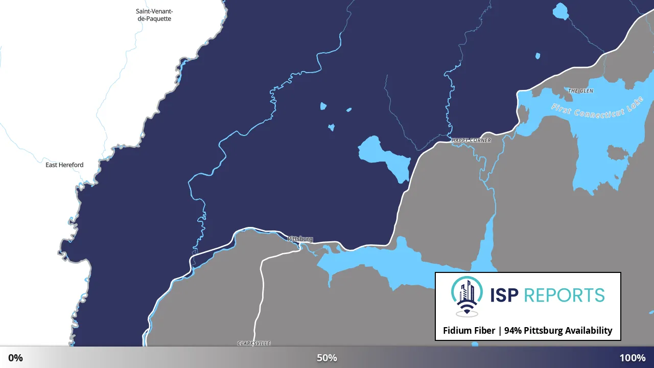 Pittsburg, NH map of internet availability