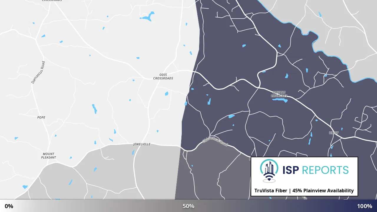 Plainview, GA map of internet availability