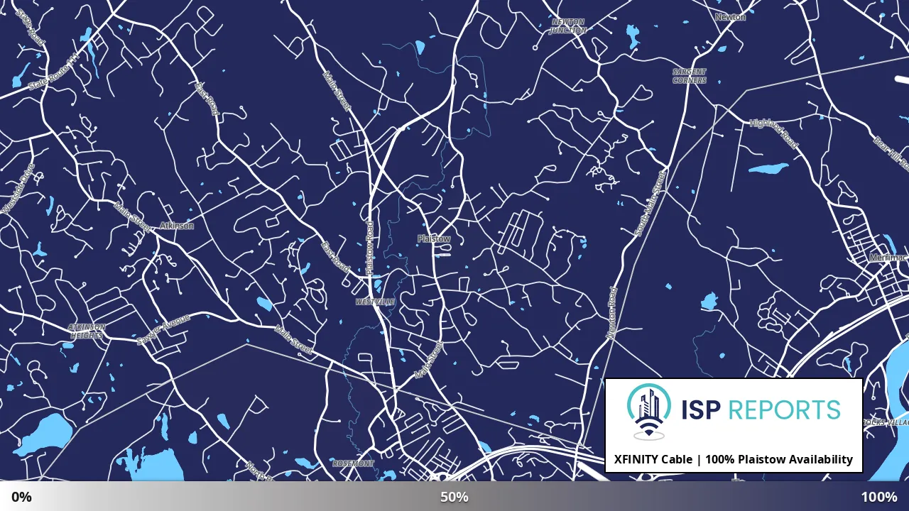 Plaistow, NH map of internet availability