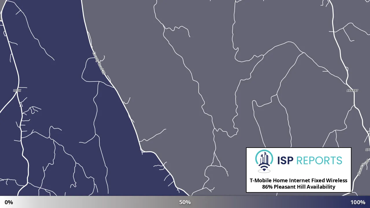Pleasant Hill, AL map of internet availability