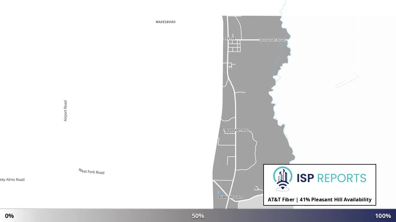 Pleasant Hill, KY map of internet availability