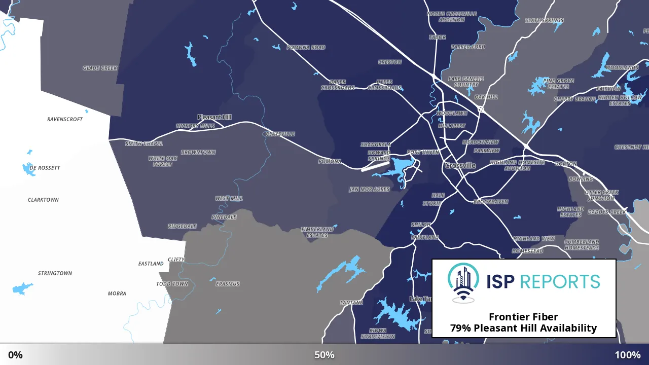 Pleasant Hill, TN map of internet availability