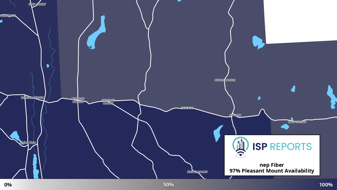 Pleasant Mount, PA map of internet availability