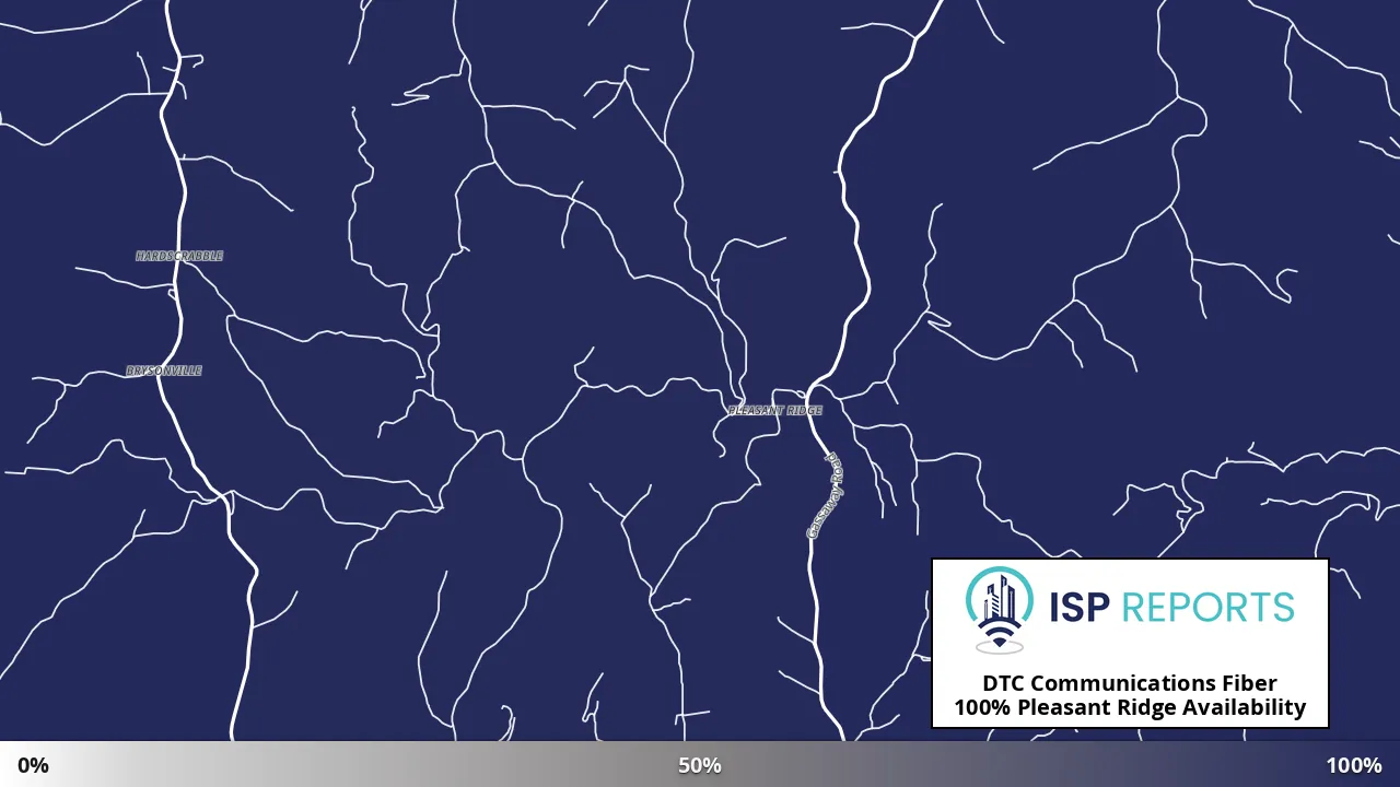 Pleasant Ridge, TN map of internet availability