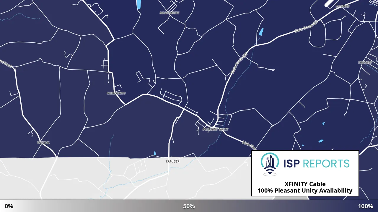Pleasant Unity, PA map of internet availability