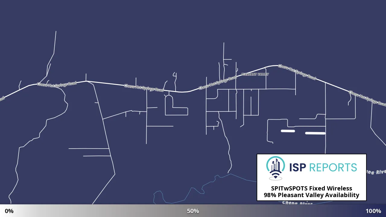 Pleasant Valley, AK map of internet availability