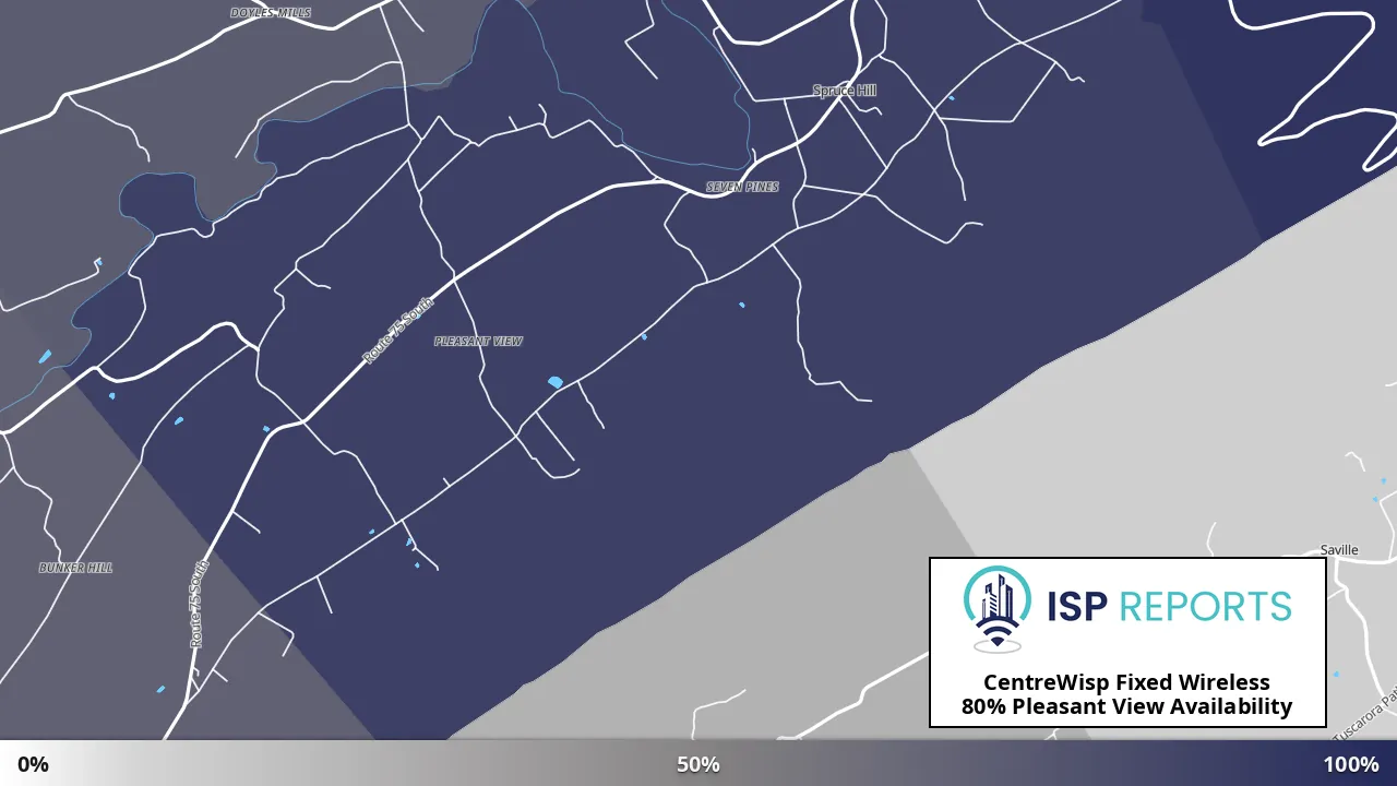 Pleasant View, PA map of internet availability