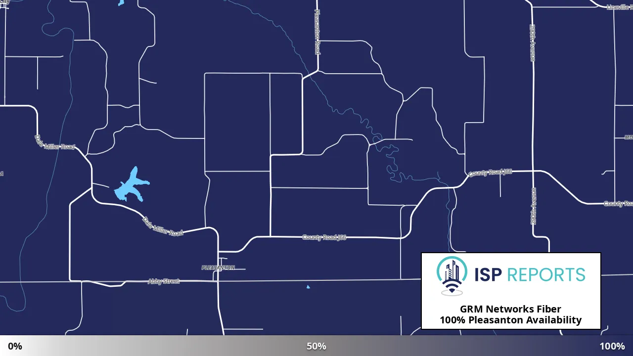 Pleasanton, IA map of internet availability