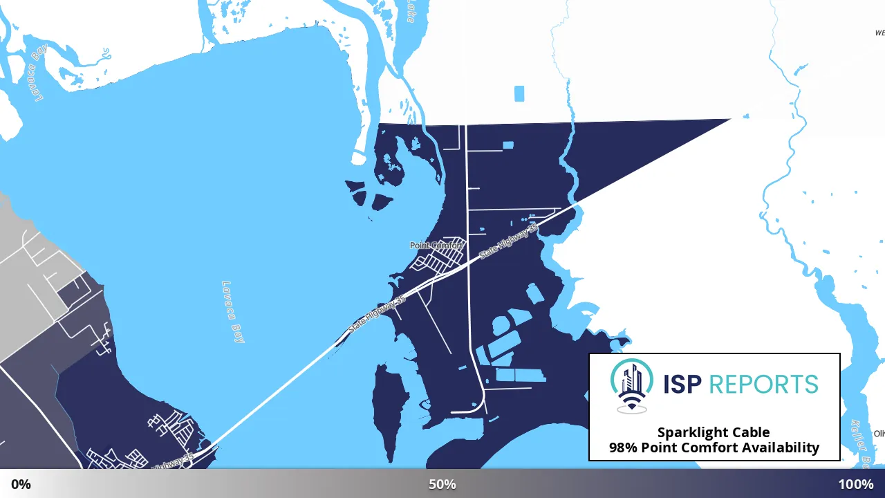 Point Comfort, TX map of internet availability