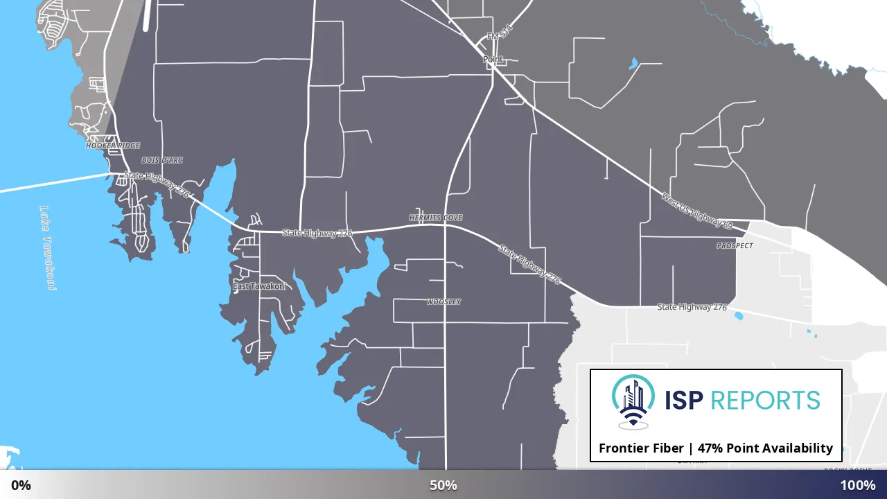 Point, TX map of internet availability