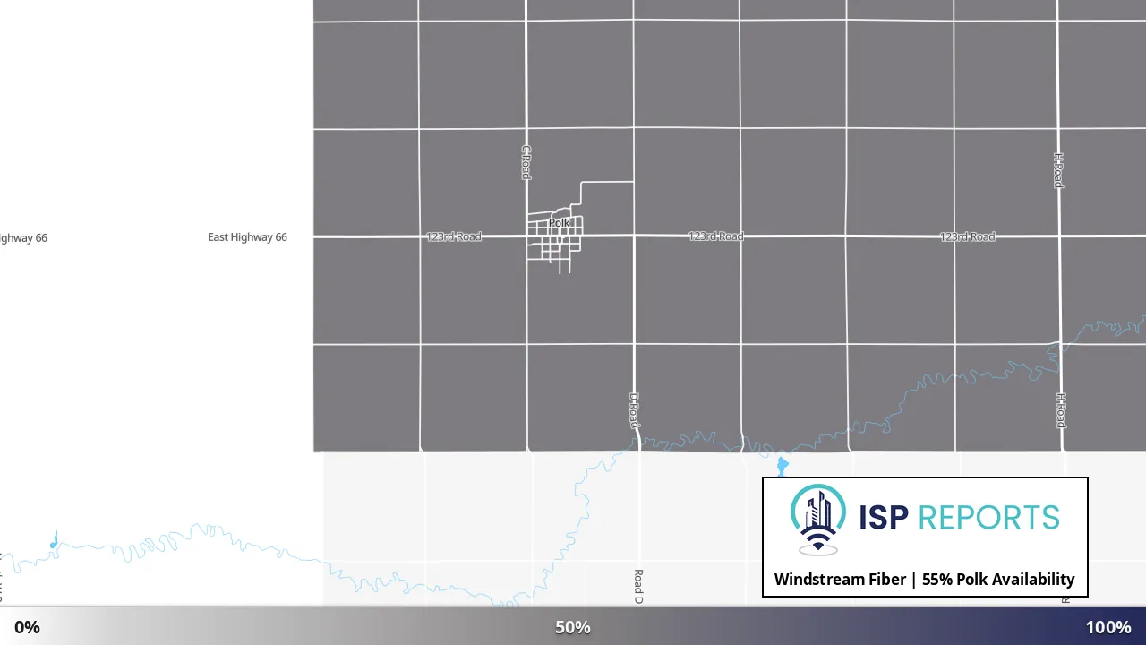 Polk, NE map of internet availability