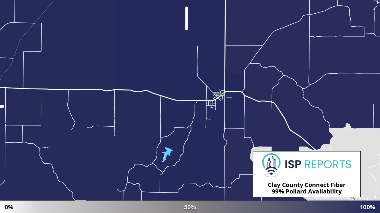 Pollard, AR map of internet availability