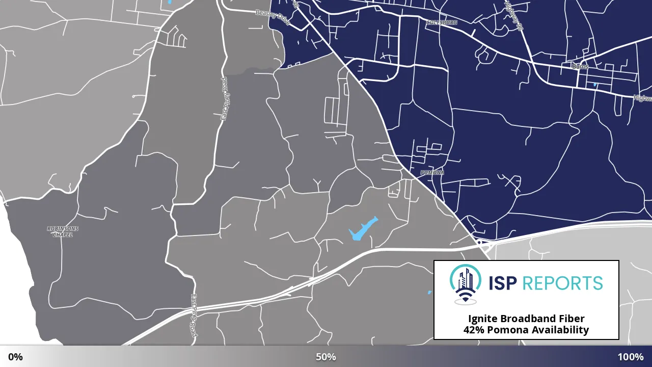 Pomona, TN map of internet availability
