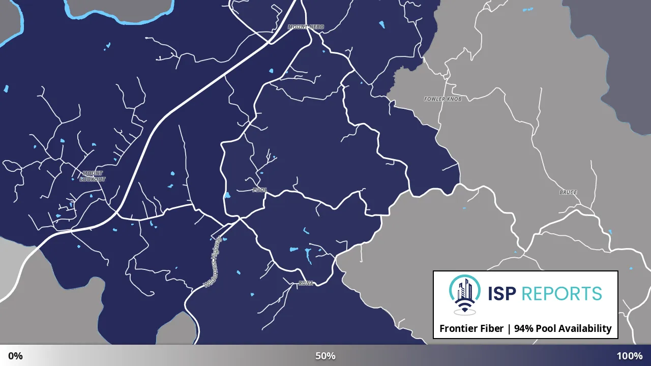 Pool, WV map of internet availability