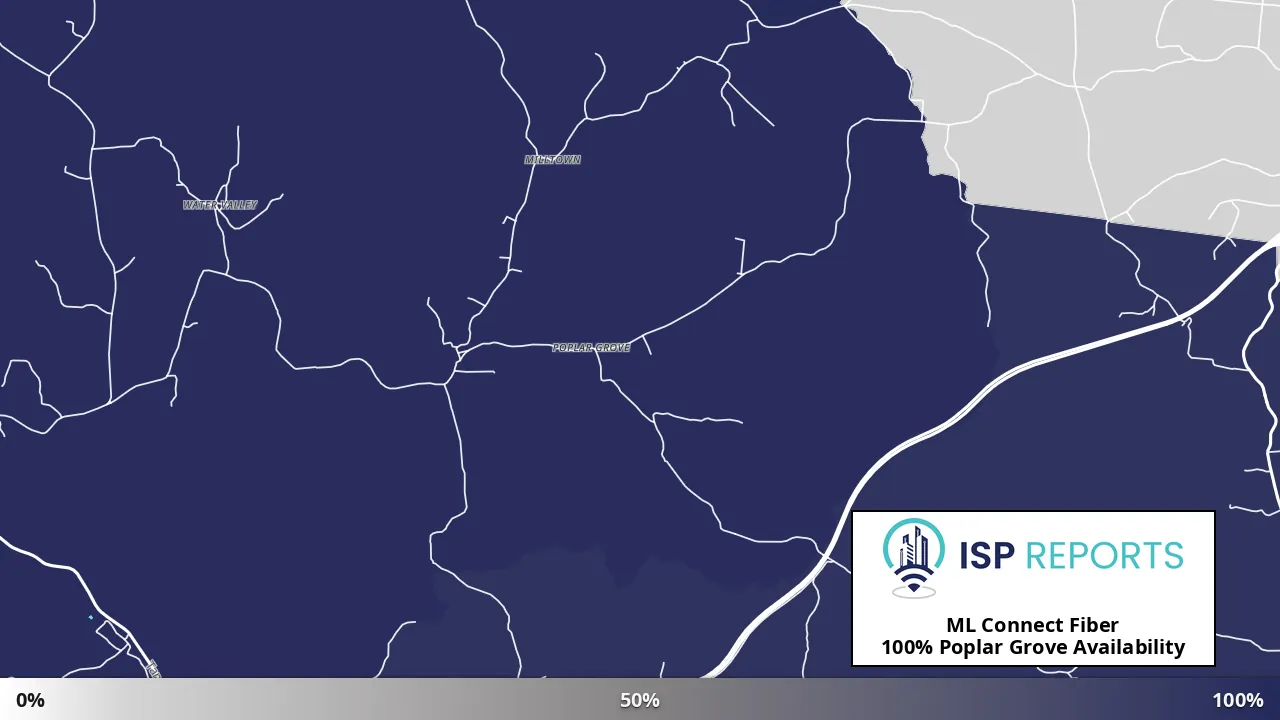 Poplar Grove, TN map of internet availability