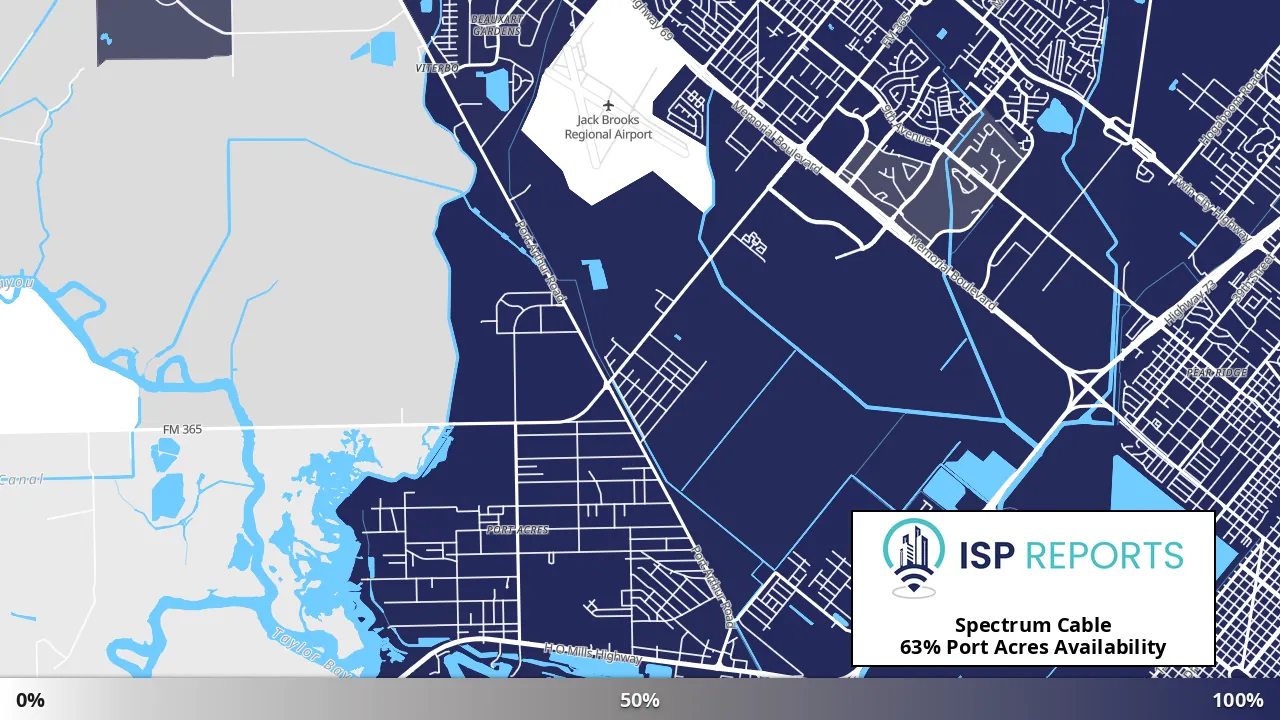 Port Acres, TX map of internet availability