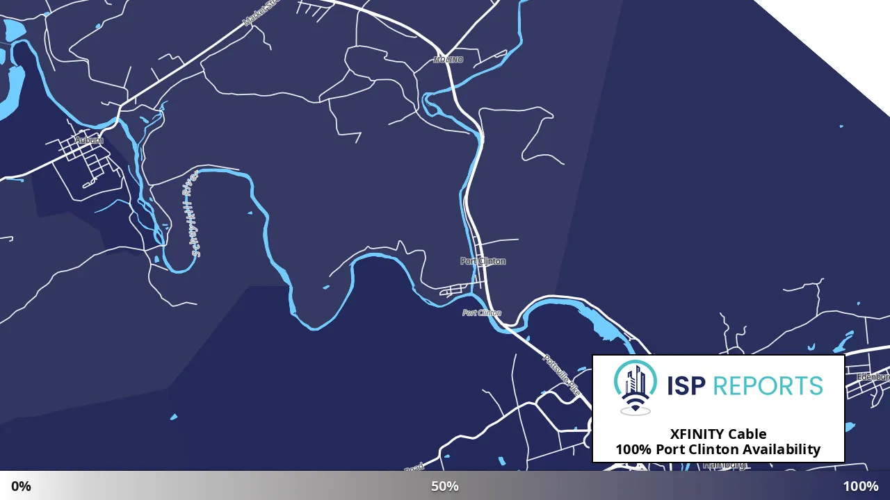 Port Clinton, PA map of internet availability