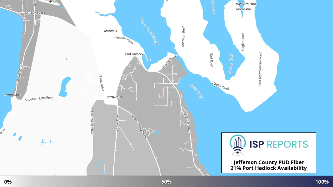 Port Hadlock, WA map of internet availability