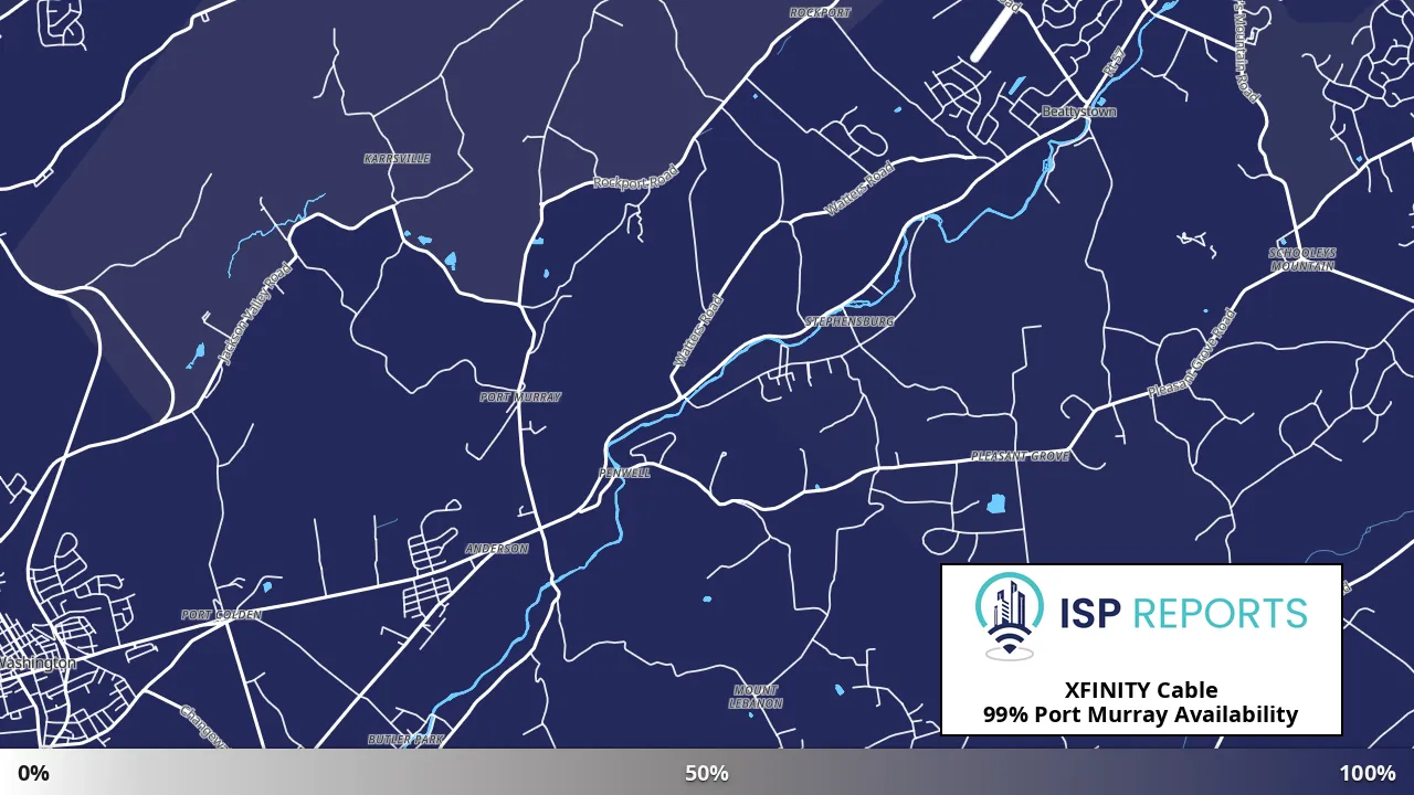 Port Murray, NJ map of internet availability