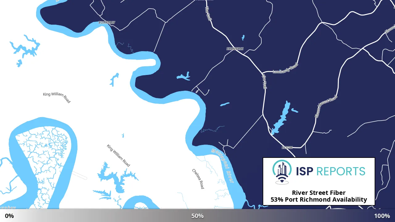 Port Richmond, VA map of internet availability