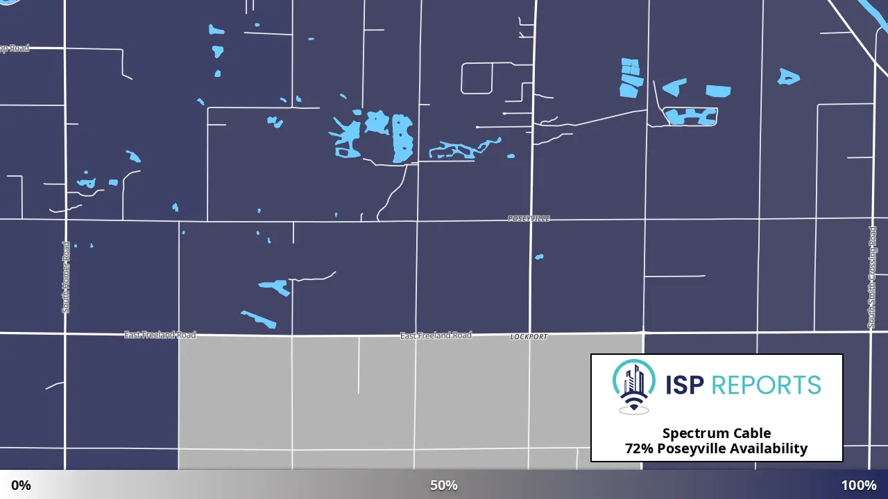 Poseyville, MI map of internet availability