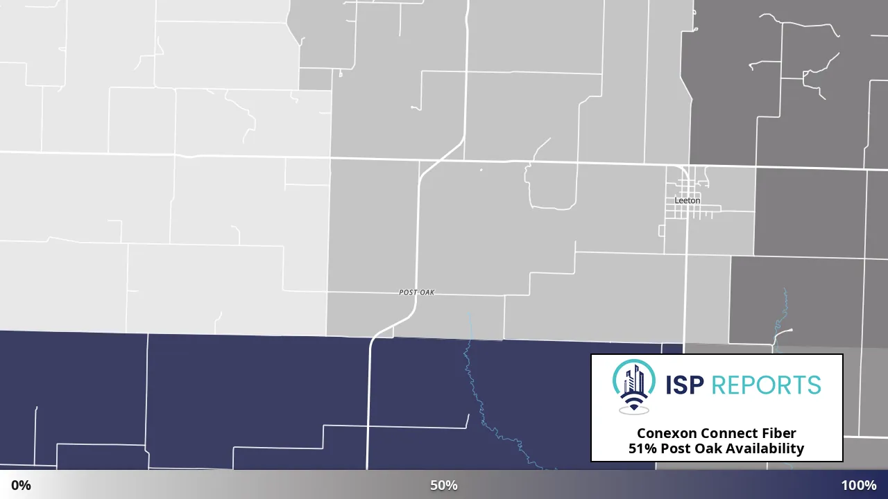 Post Oak, MO map of internet availability