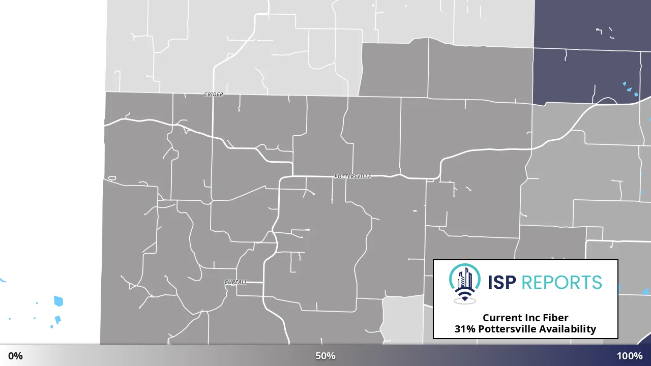 Pottersville, MO map of internet availability