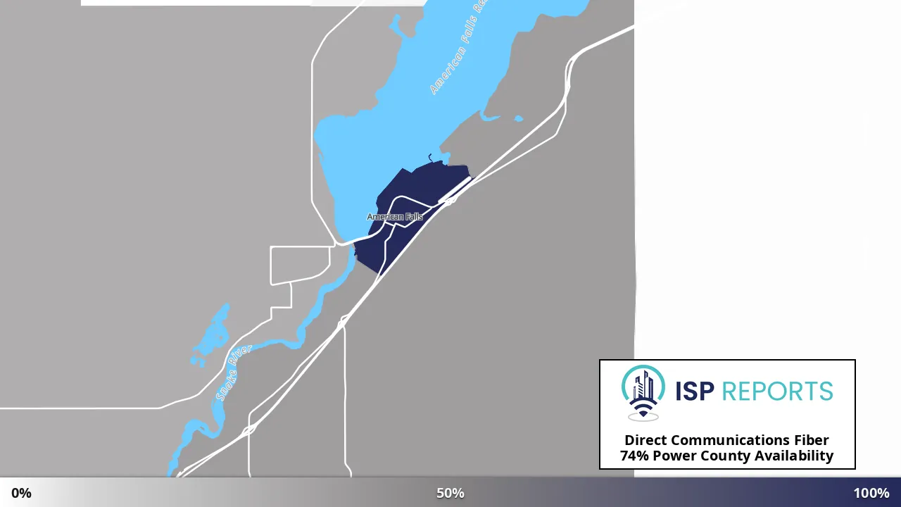 Power County, ID map of internet availability