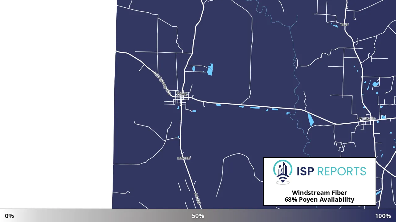 Poyen, AR map of internet availability