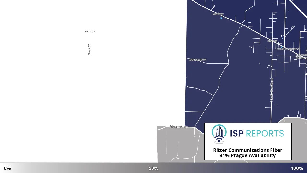 Prague, AR map of internet availability