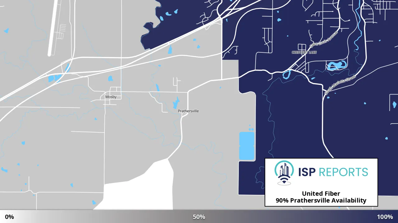 Prathersville, MO map of internet availability