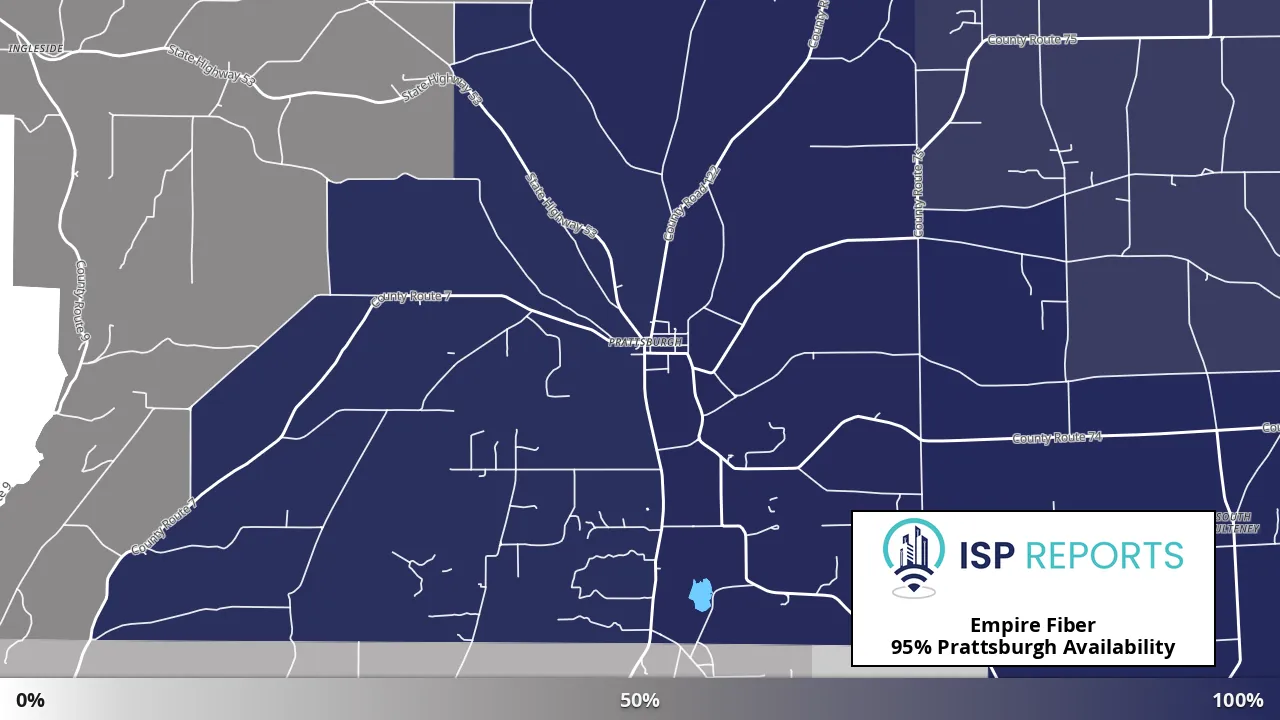 Prattsburgh, NY map of internet availability