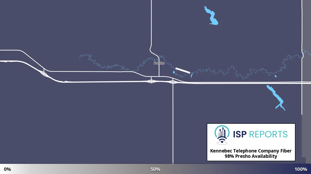 Presho, SD map of internet availability