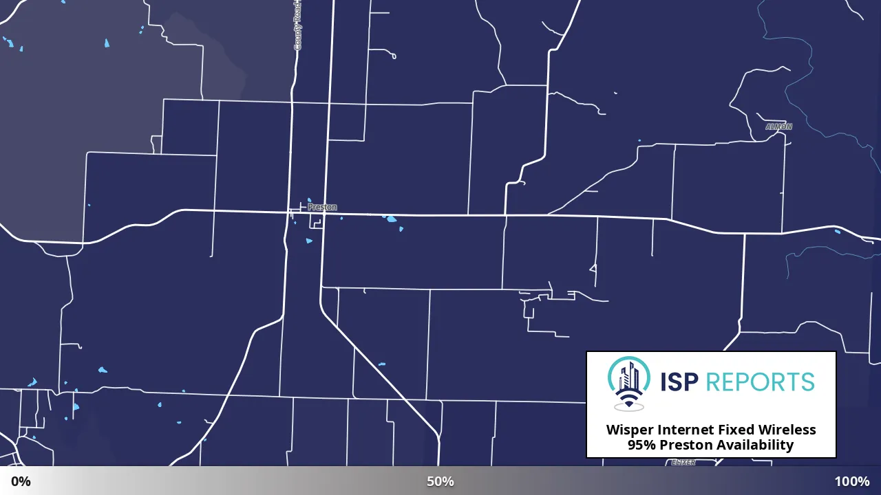 Preston, MO map of internet availability