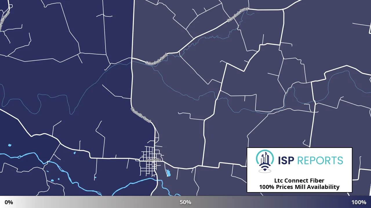 Prices Mill, KY map of internet availability