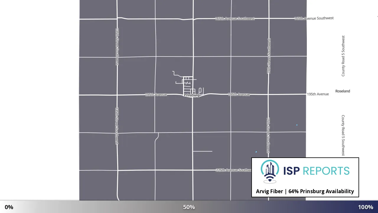 Prinsburg, MN map of internet availability