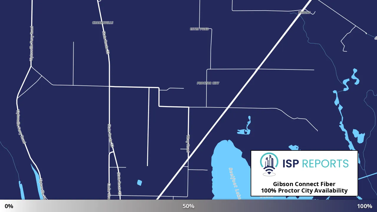 Proctor City, TN map of internet availability
