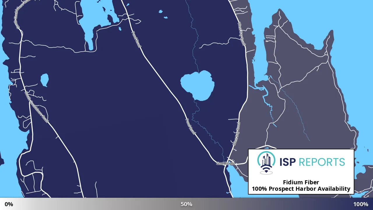 Prospect Harbor, ME map of internet availability