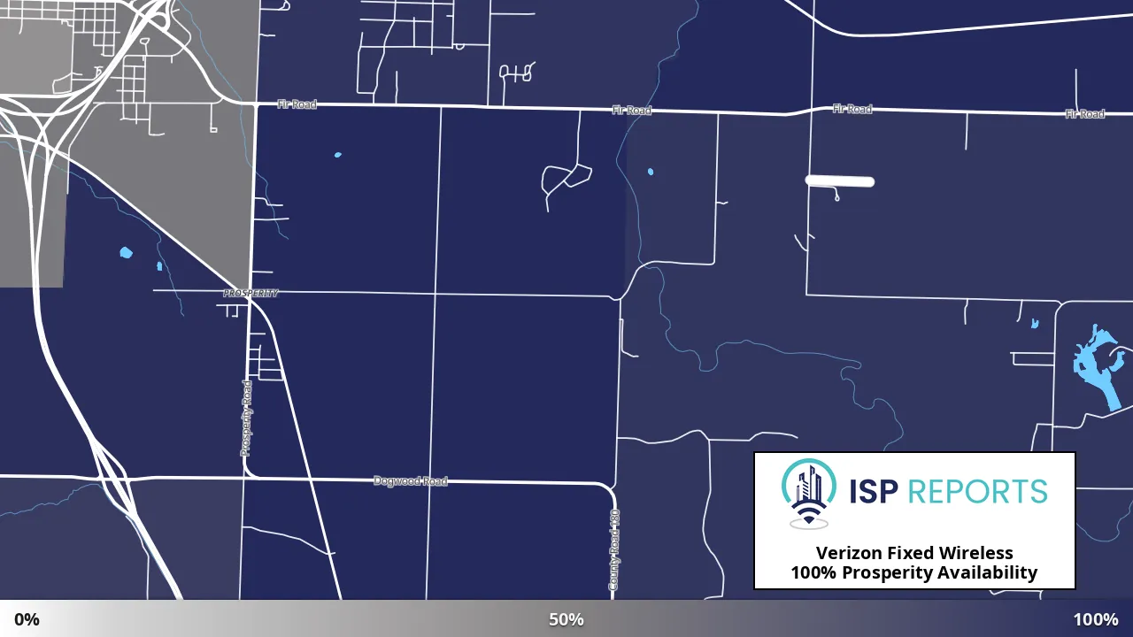 Prosperity, MO map of internet availability