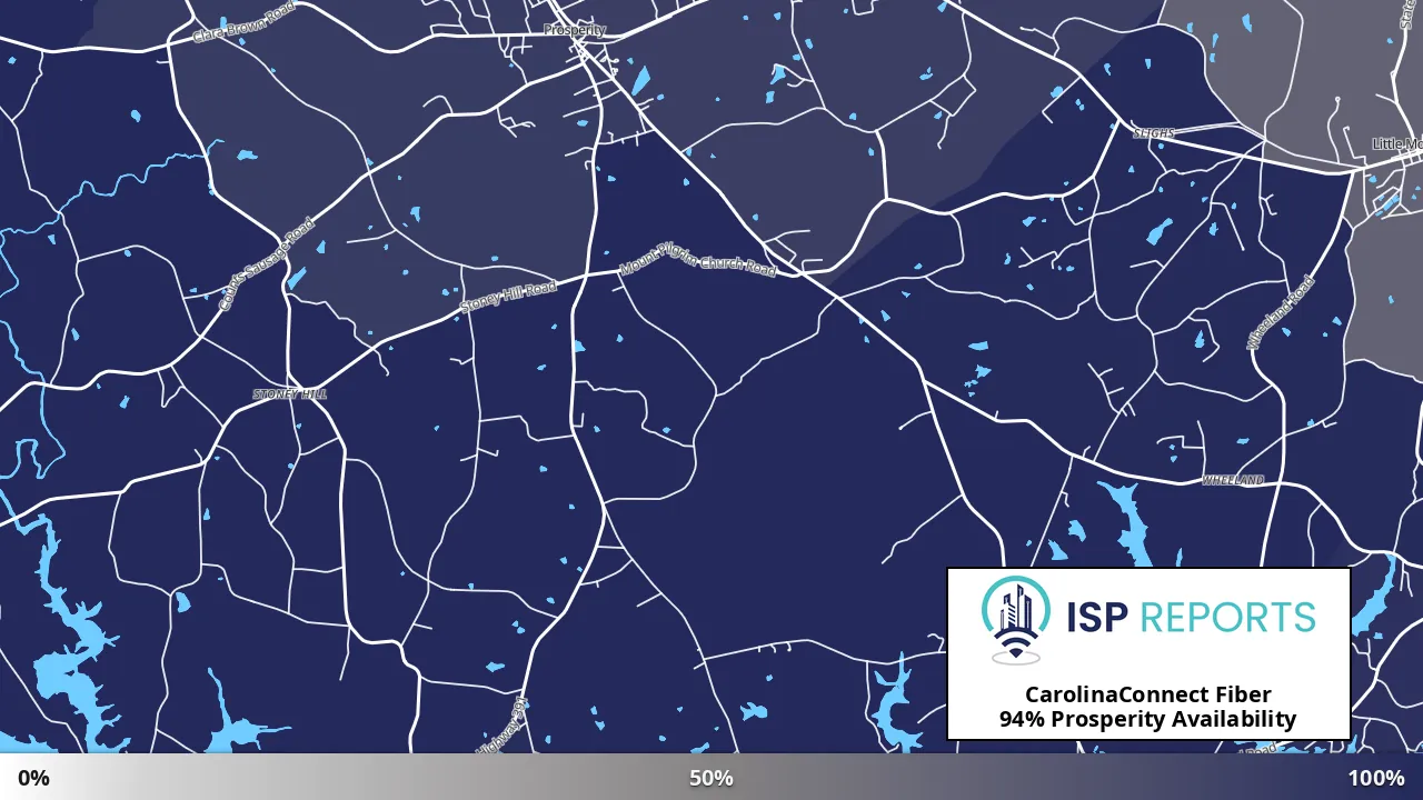 Prosperity, SC map of internet availability