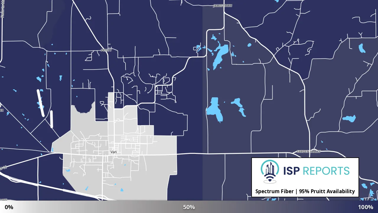 Pruitt, TX map of internet availability